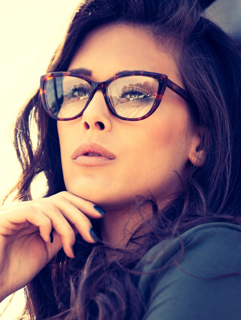 woman with eyeglasses portrait